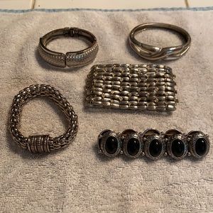 Vintage silver bracelet lot